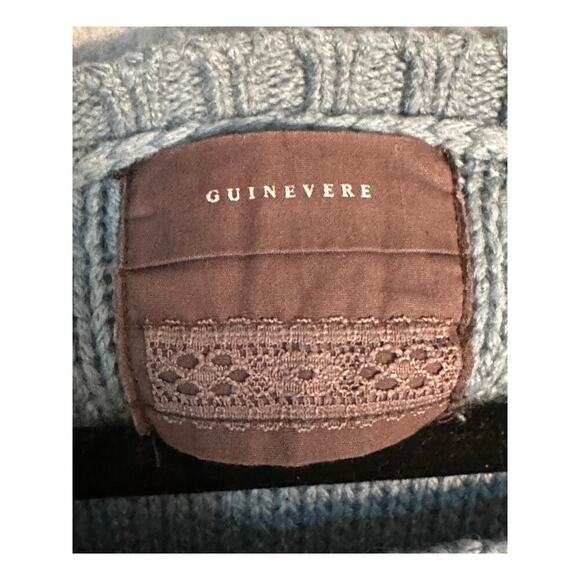 Guinevere Sz‎ M Alpaca & Wool Blend Batwing Sleeve Sweater Round Hem Scoop Neck - Picture 3 of 8